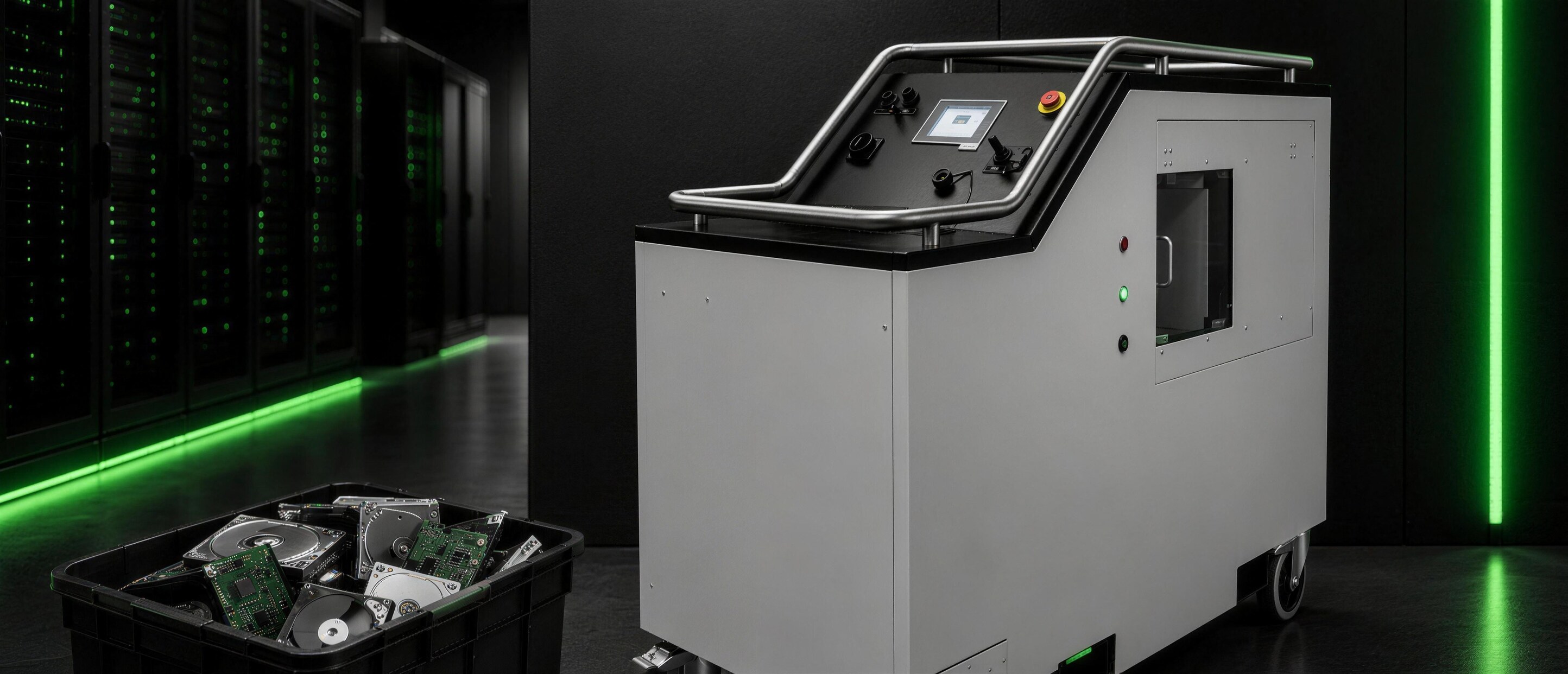 MAXXeGUARD high-security hard drive shredder used by Katana Digital