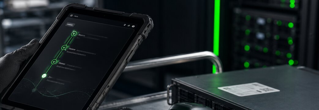 Tablet showing operational traceability data