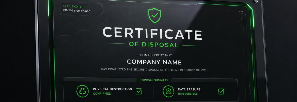 Certificate of disposal