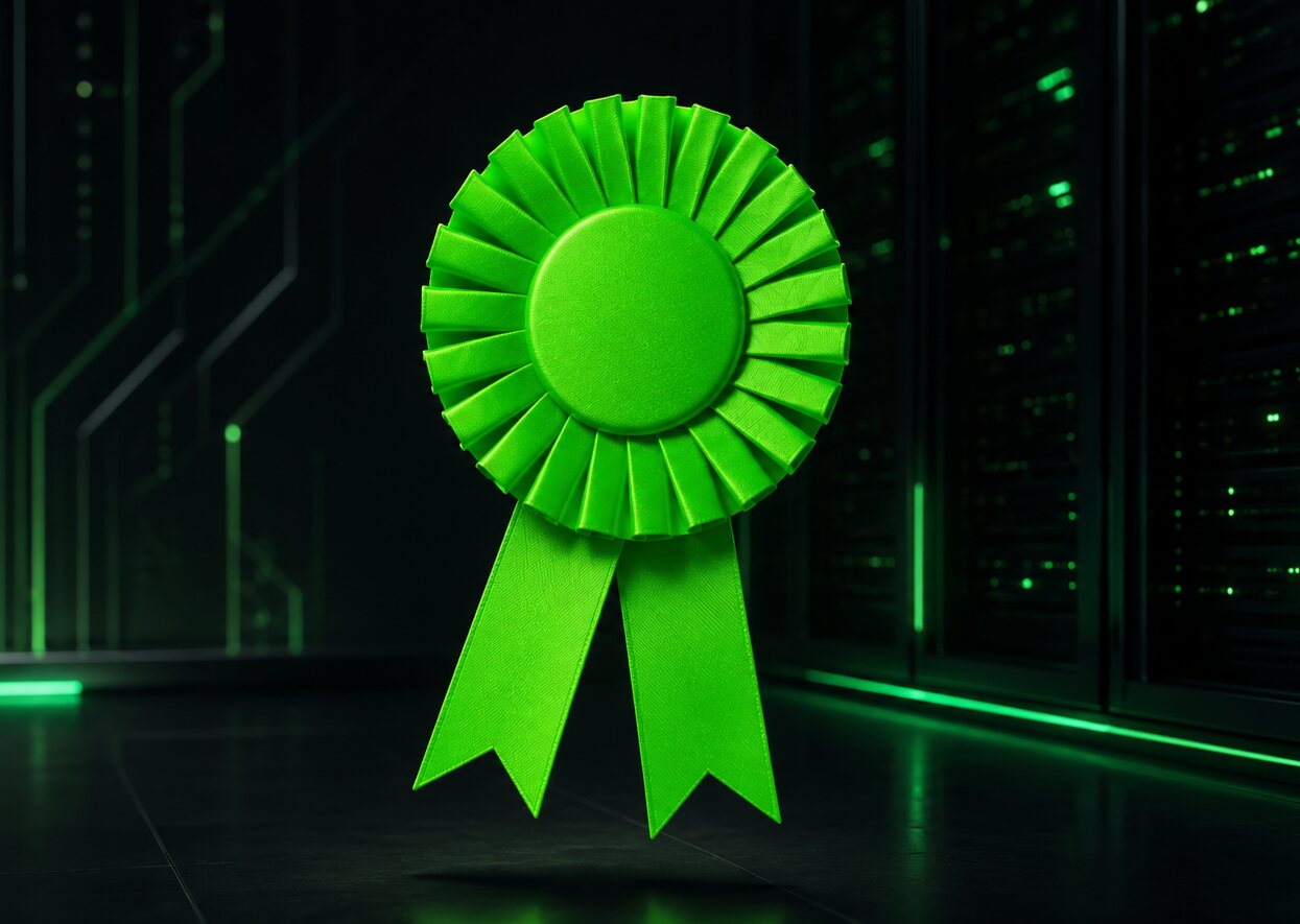 Green award ribbon