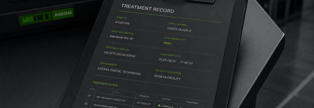 Treatment records on a clipboard