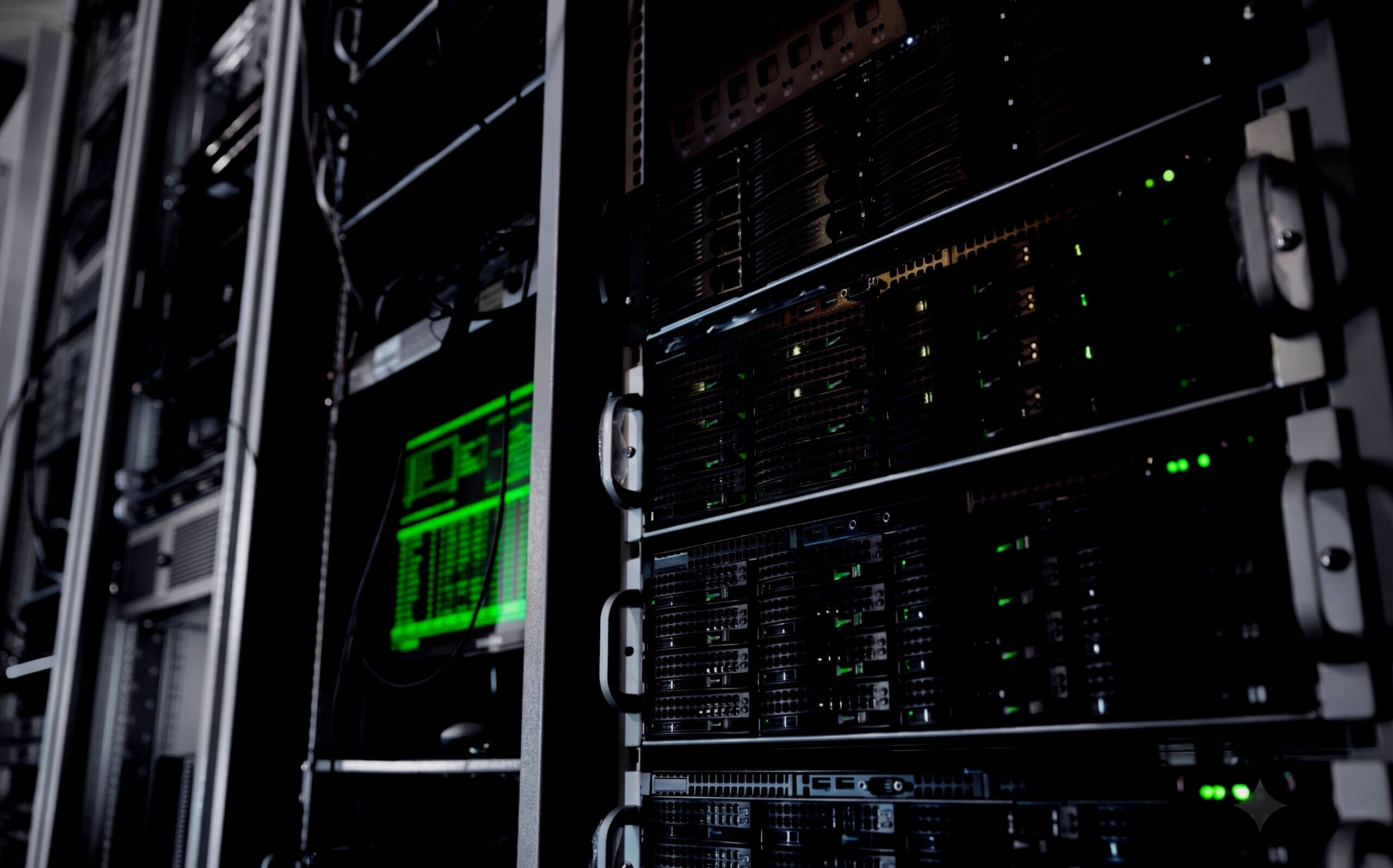 Server racks in a data centre