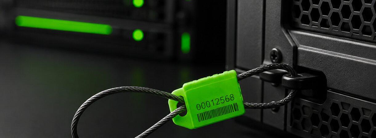 Security seal on a server